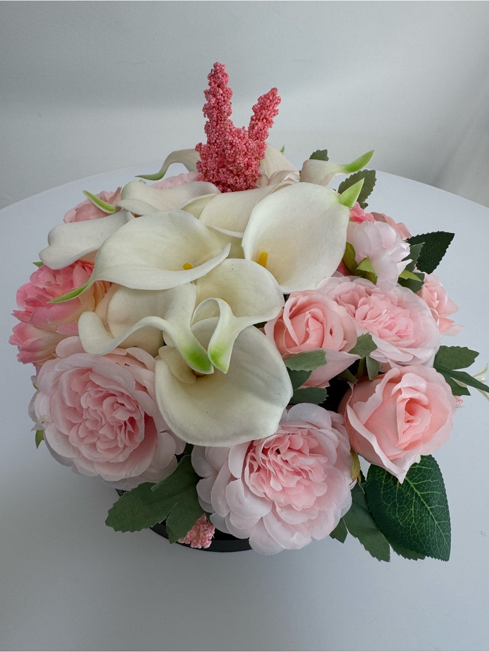 Elegant Pink & White Floral Bouquet Arrangement - Women Accessories